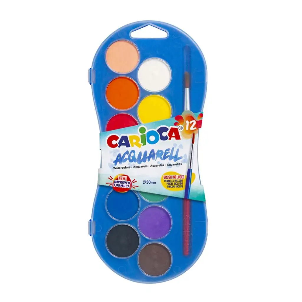 Aquarellfarbenset mit 12 Farben 30mm - Carioca