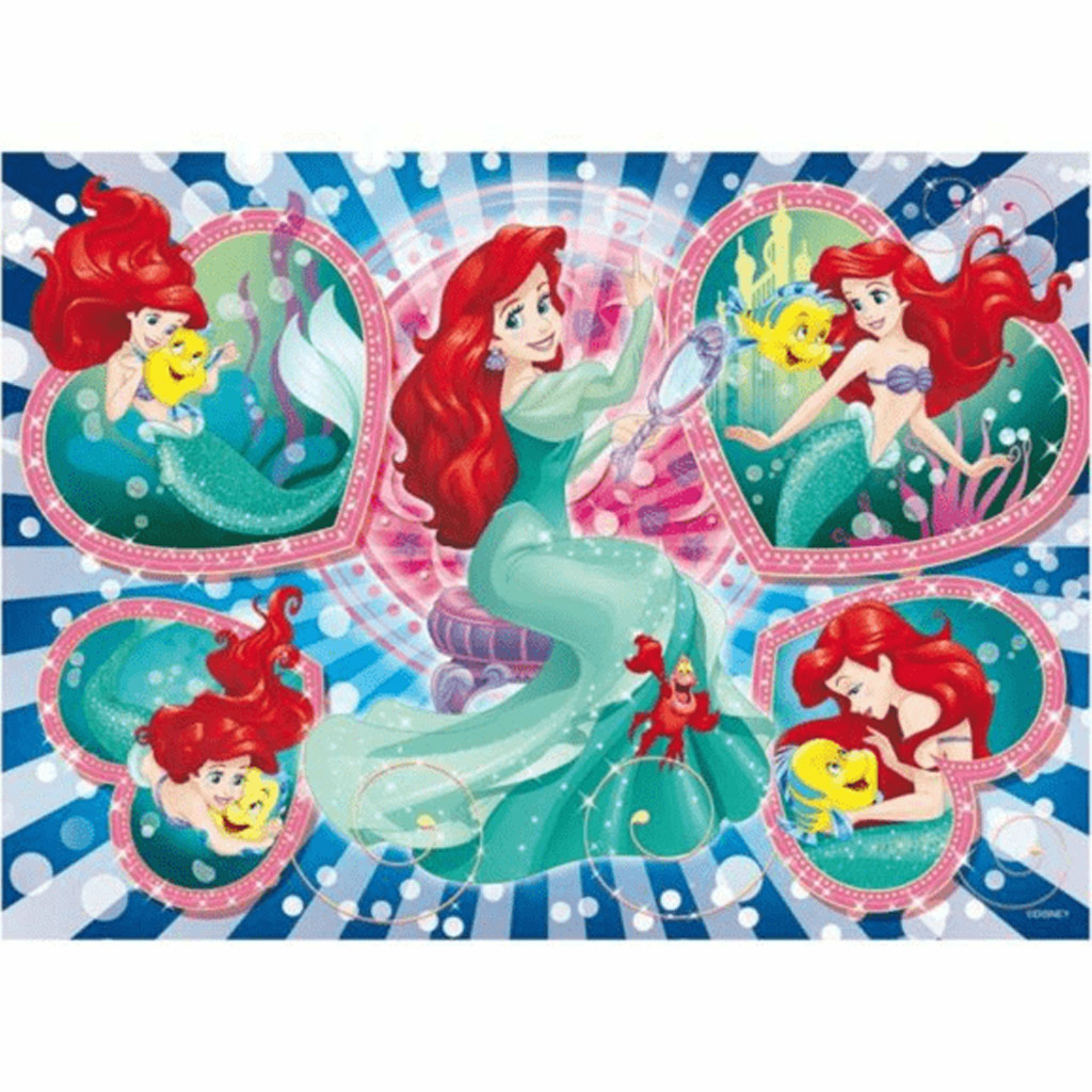 Ariel, die kleine Meerjungfrau 2-in-1 60-teiliges Eco-Puzzle und Ausmalbild 70x50cm – Lisciani kép 2