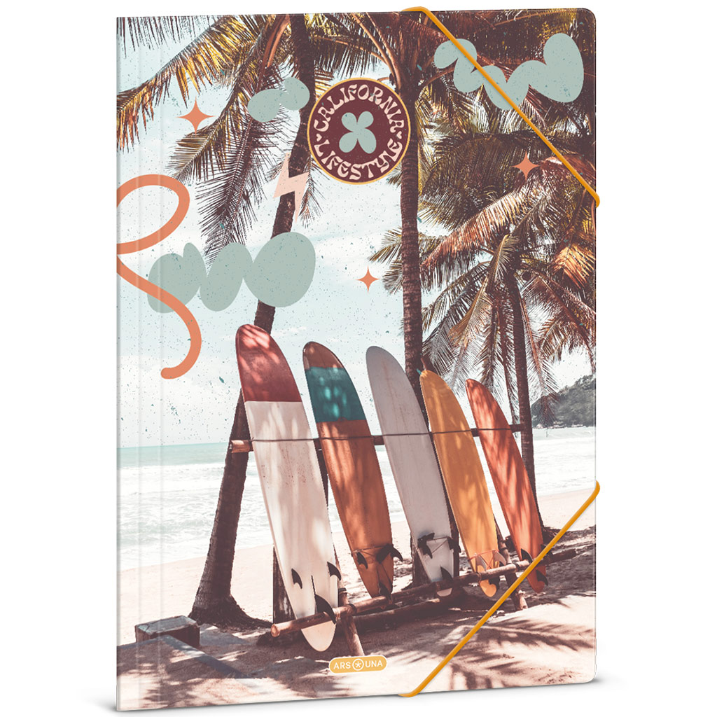 Ars Una: California Lifestyle A4 Sammelmappe mit Gummiband