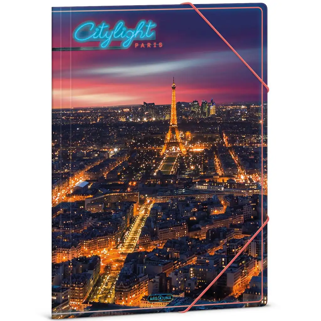 Ars Una: Citylight Paris A/4 Gummibandmappe