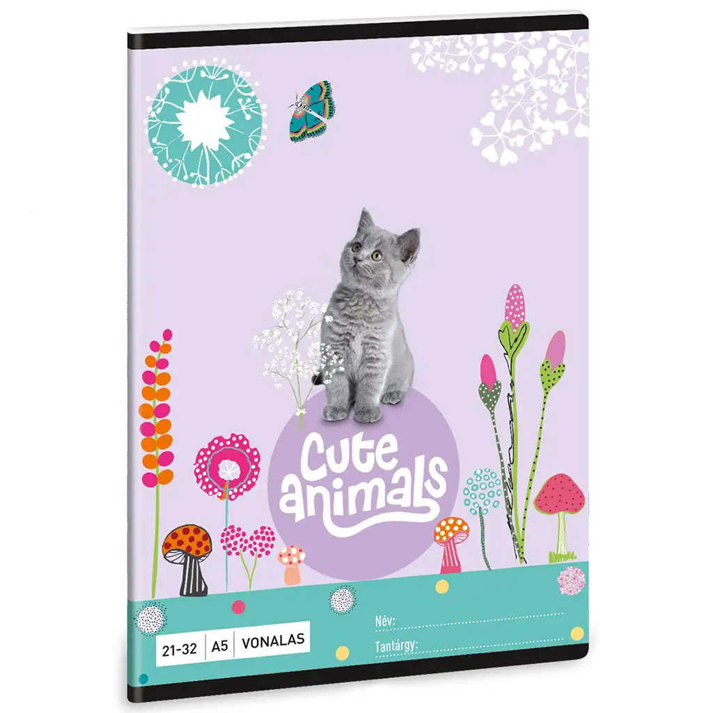 Ars Una: Cute Animals - Kitten liniertes Heft A/5