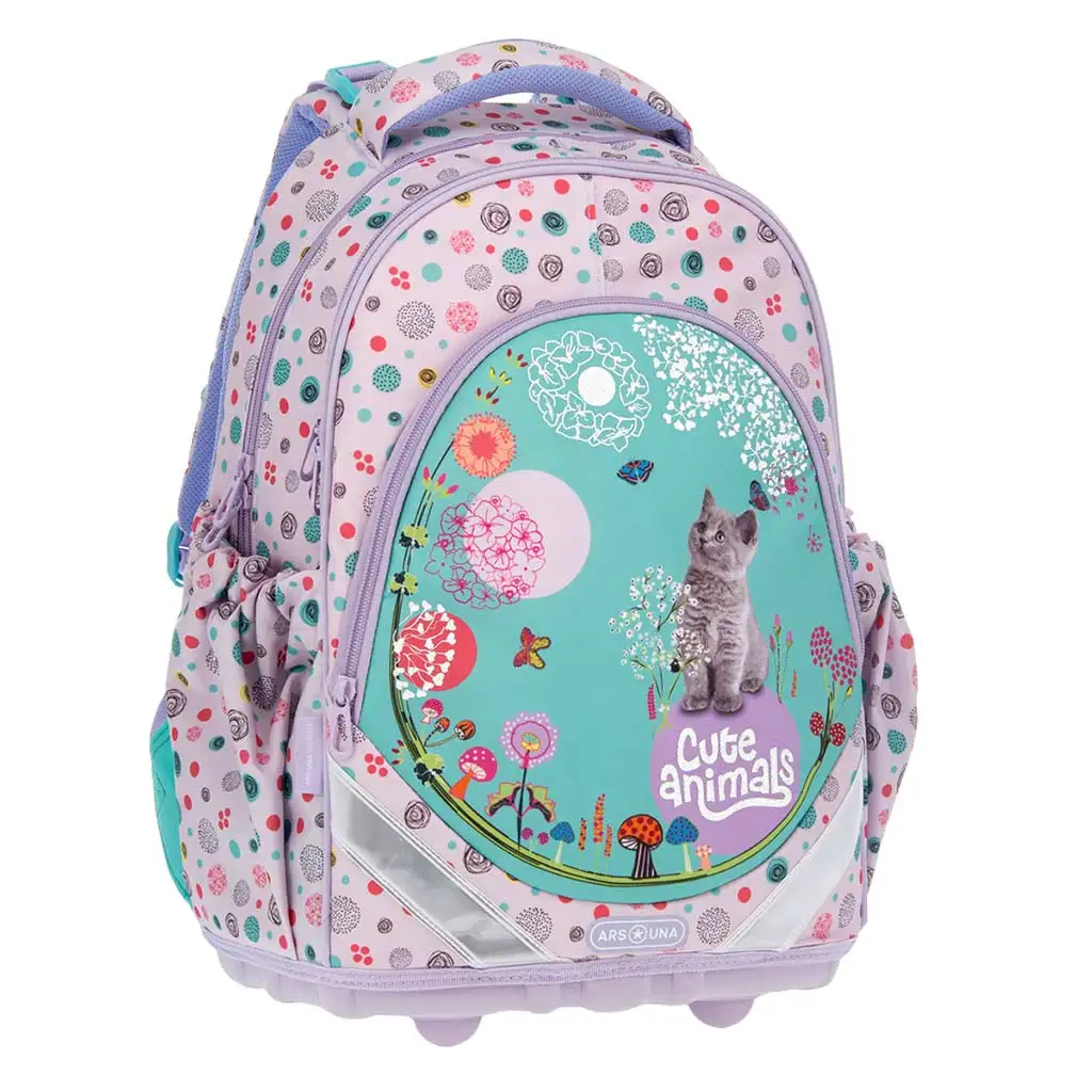 Ars Una: Cute Animals Katzen anatomischer Schulranzen, Rucksack 33x42x21cm