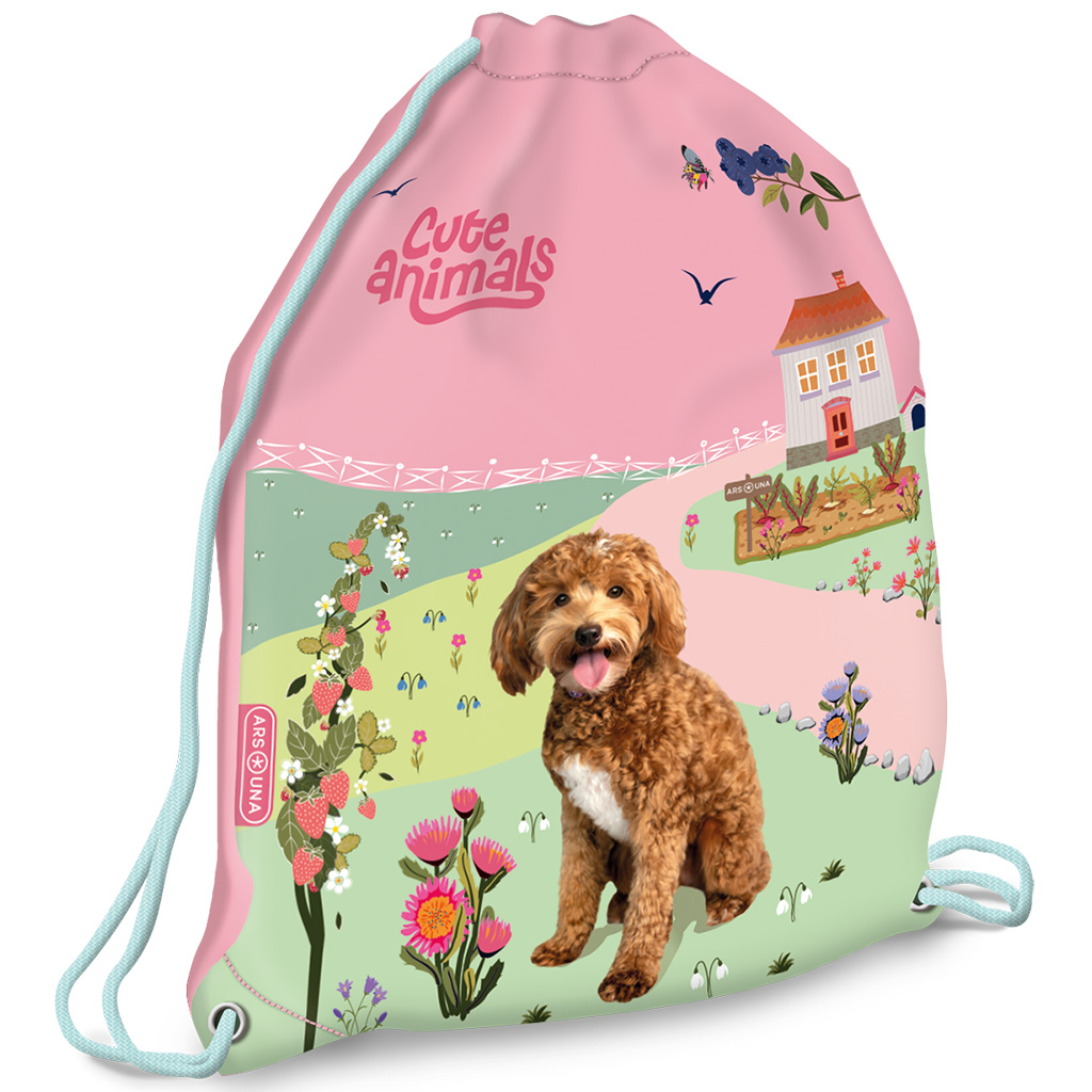 Ars Una: Cute animals Doggie Turnbeutel, Sportbeutel 32x42cm