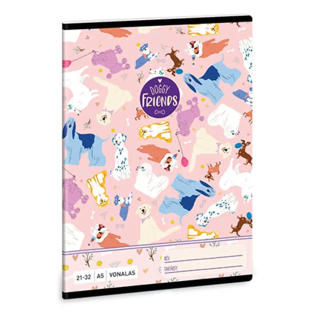 Ars Una: Doggy Friends liniertes Heft A/5 21-32