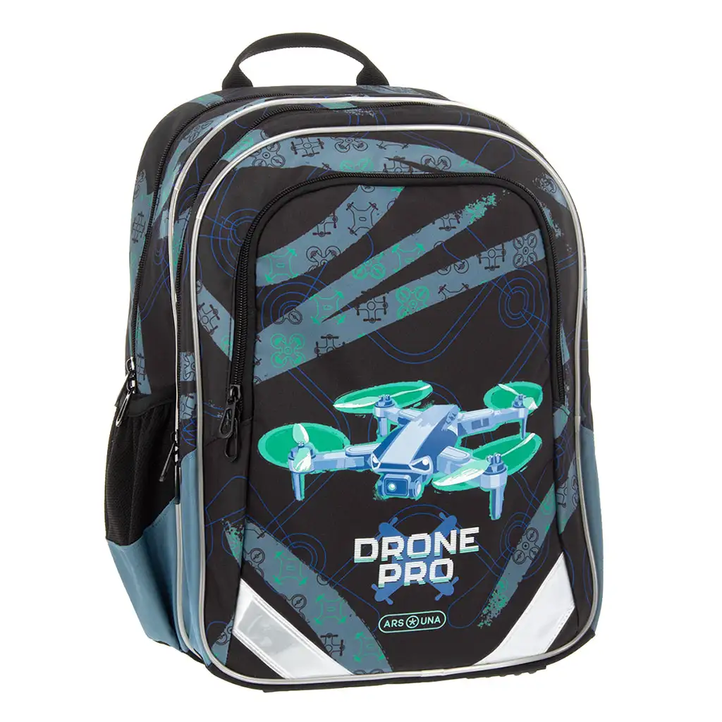 Ars Una: Drone Pro Ergo-Fit abgerundeter Schulranzen, Rucksack 34x40x21 cm