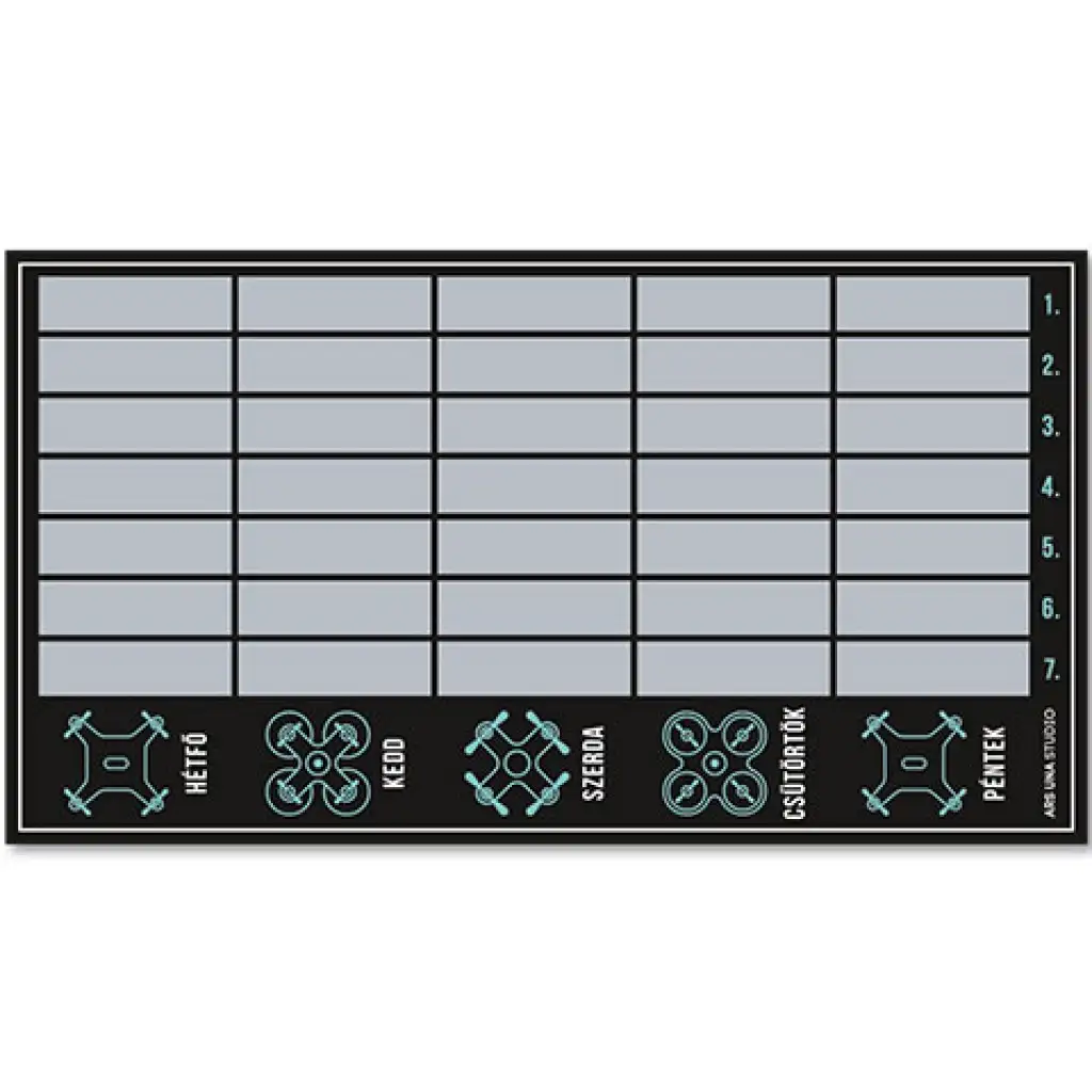 Ars Una: Drone Racer zweiseitiger Stundenplan, einseitig