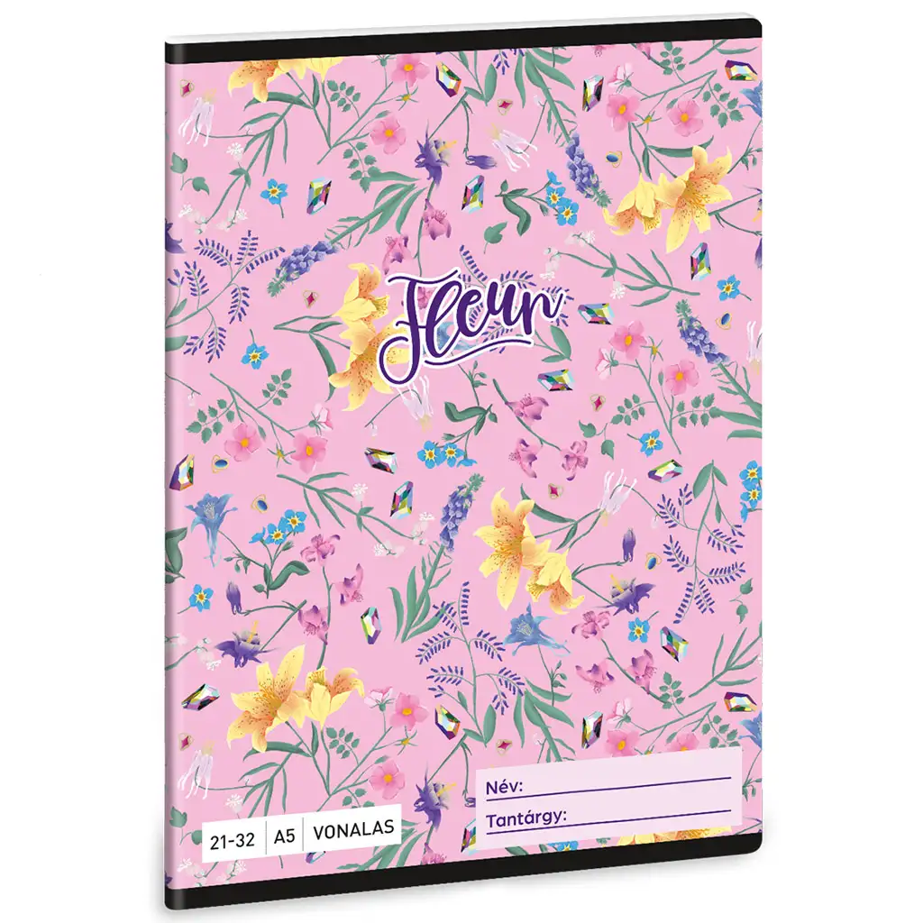 Ars Una: Fleur Blumenliniertes Heft A/5