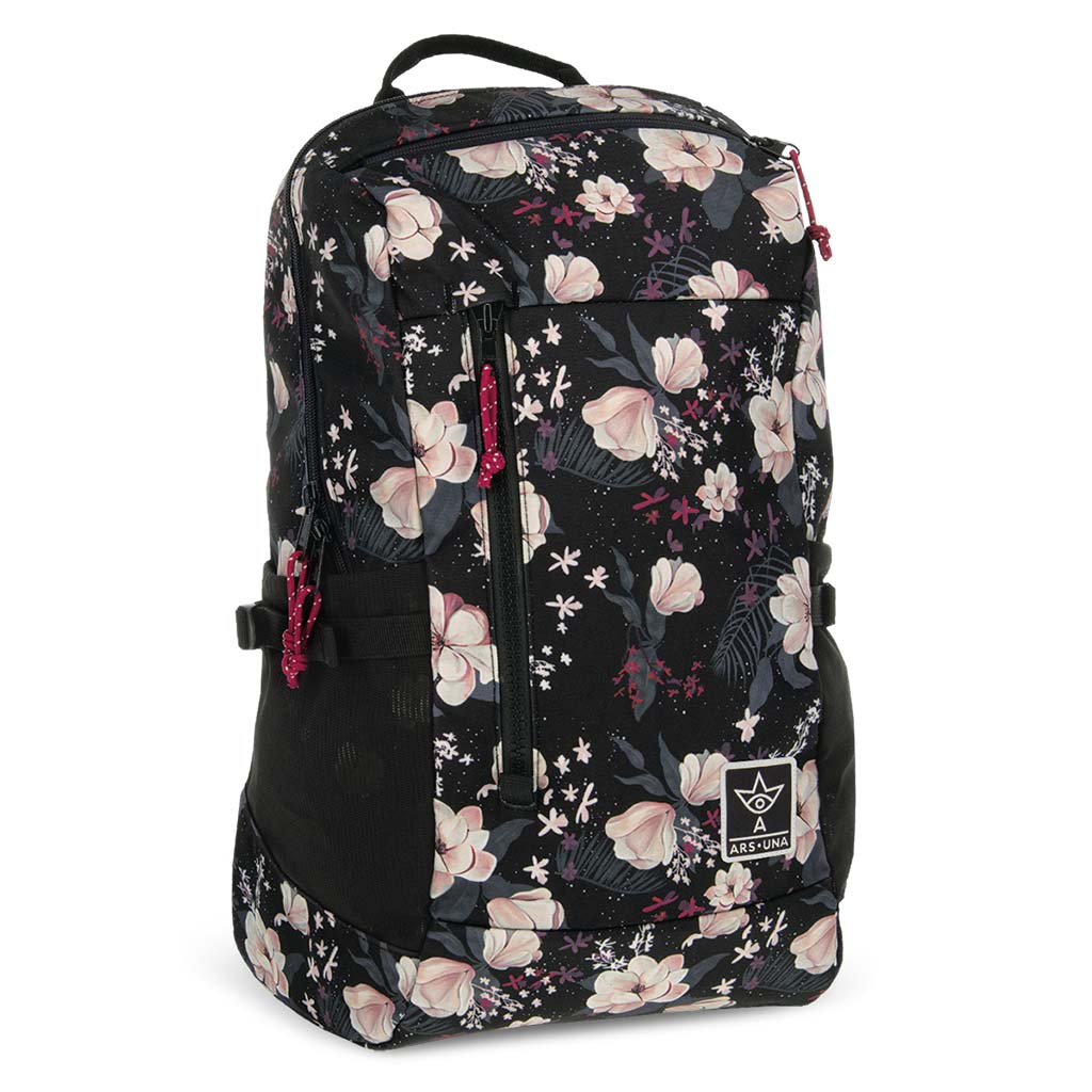 Ars Una: Flowery Black AU-17 Schulranzen, Rucksack 32x47x18 cm