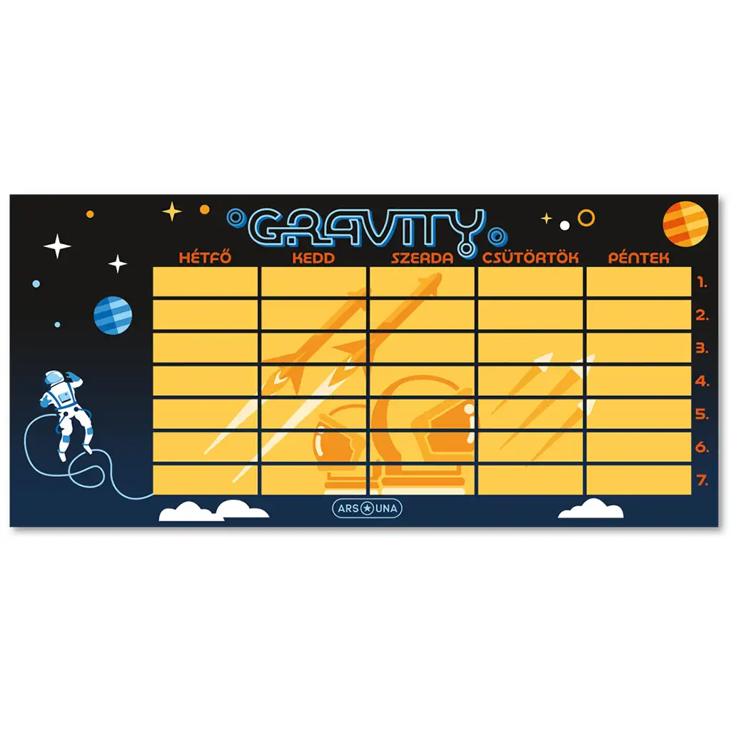 Ars Una: Gravity Astronaut beidseitiger Stundenplan