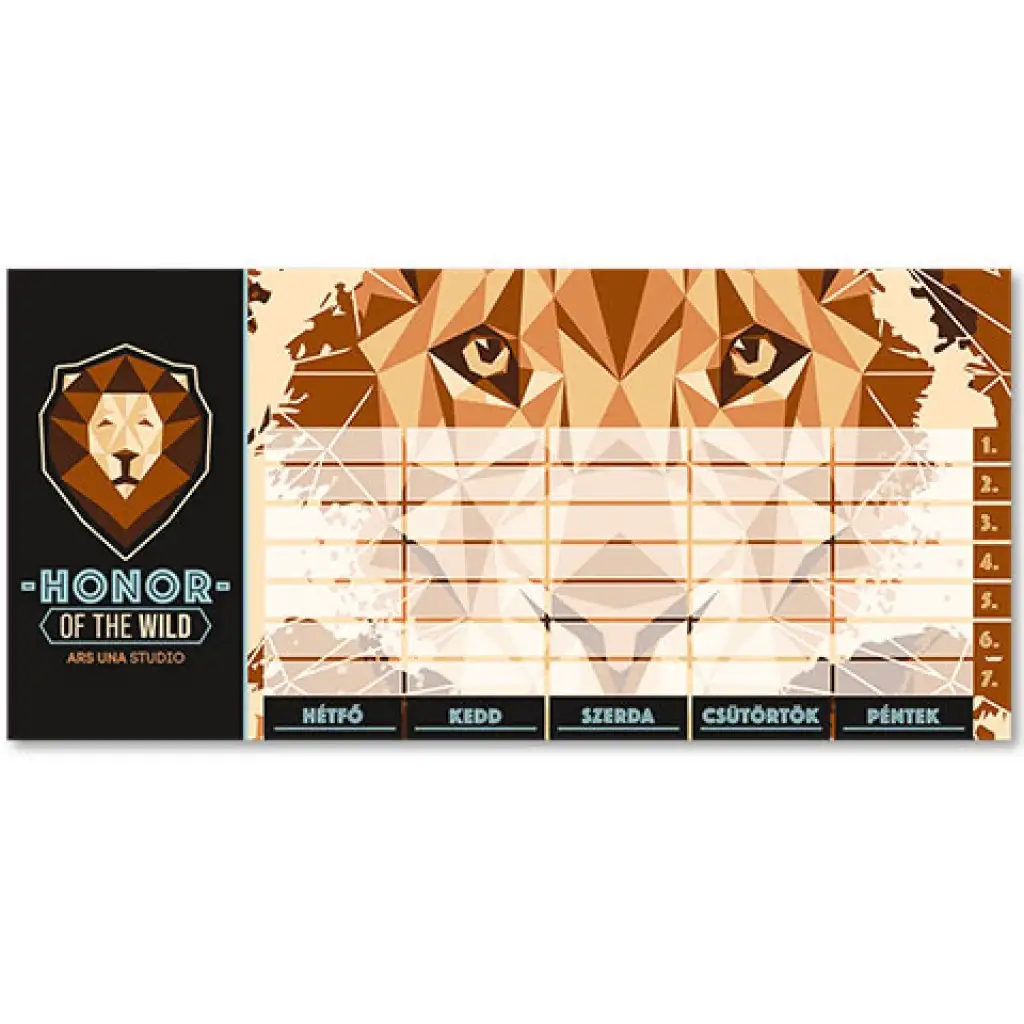 Ars Una: Honor of the Wild einseitiger, beidseitig bedruckter Stundenplan