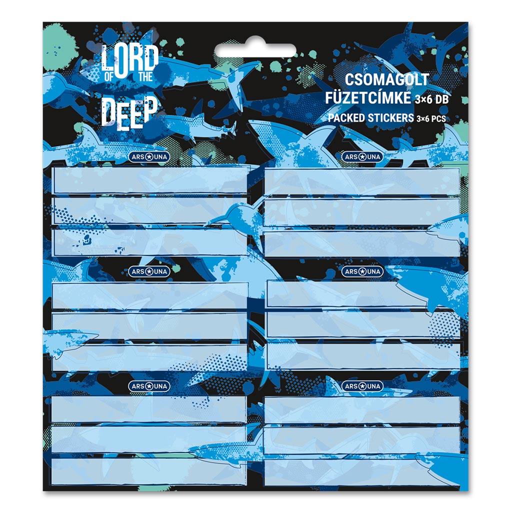 Ars Una: Lord of the Deep Haifisch verpackte Heftetiketten 3x6 Stück
