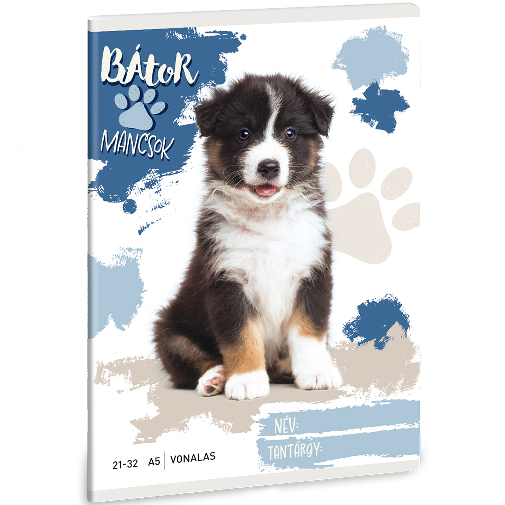 Ars Una: Mutige Pfoten – Australian Shepherd liniertes Heft A/5 21-32