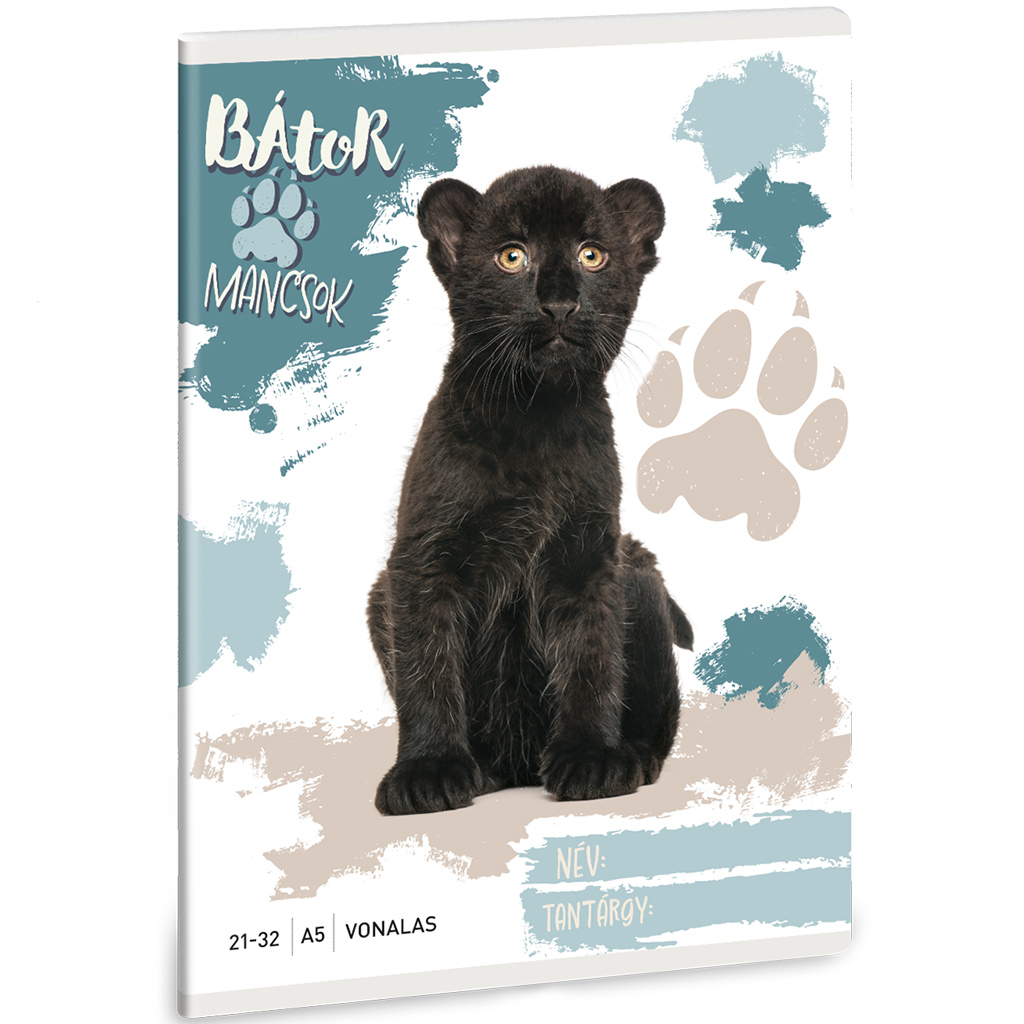 Ars Una: Mutige Pfoten – Schwarzer Panther liniert Heft A/5 21-32