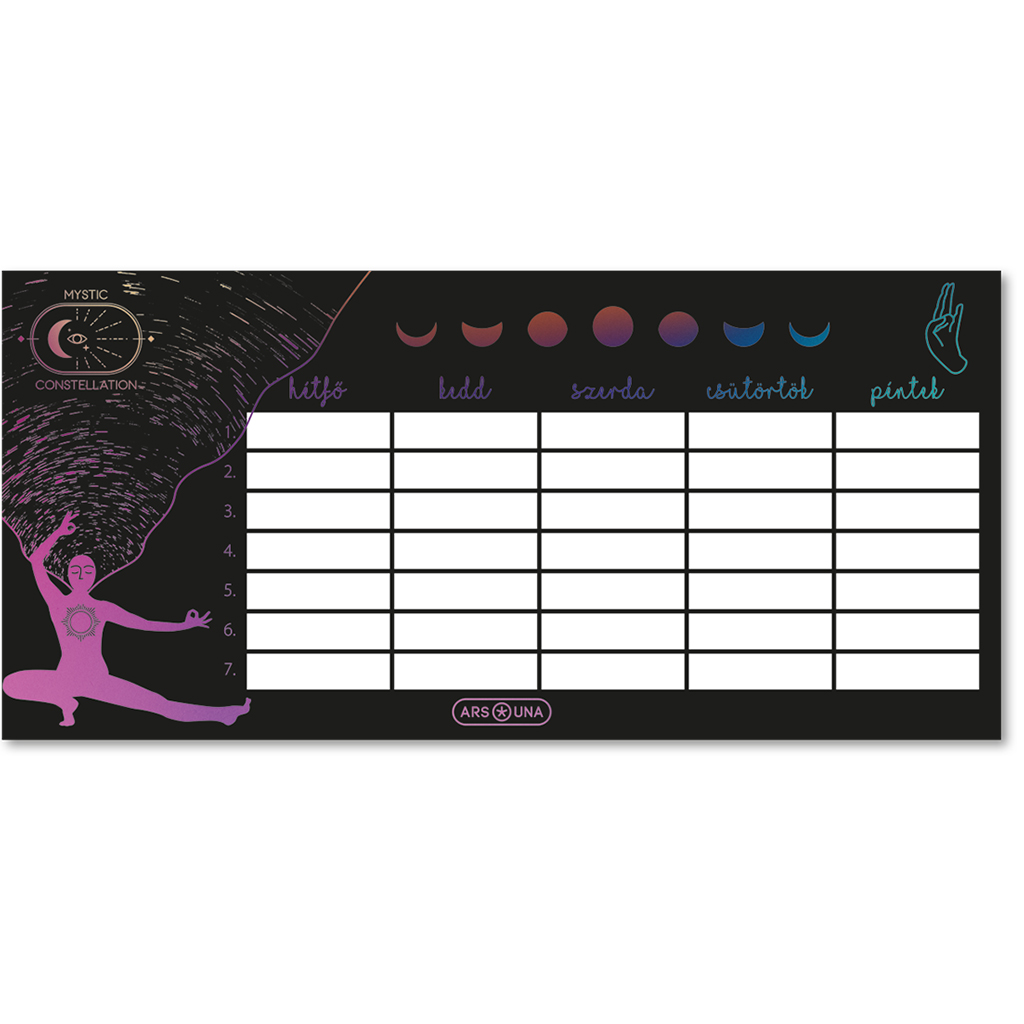 Ars Una: Mystic Constellation einseitiger, zweiseitiger Stundenplan