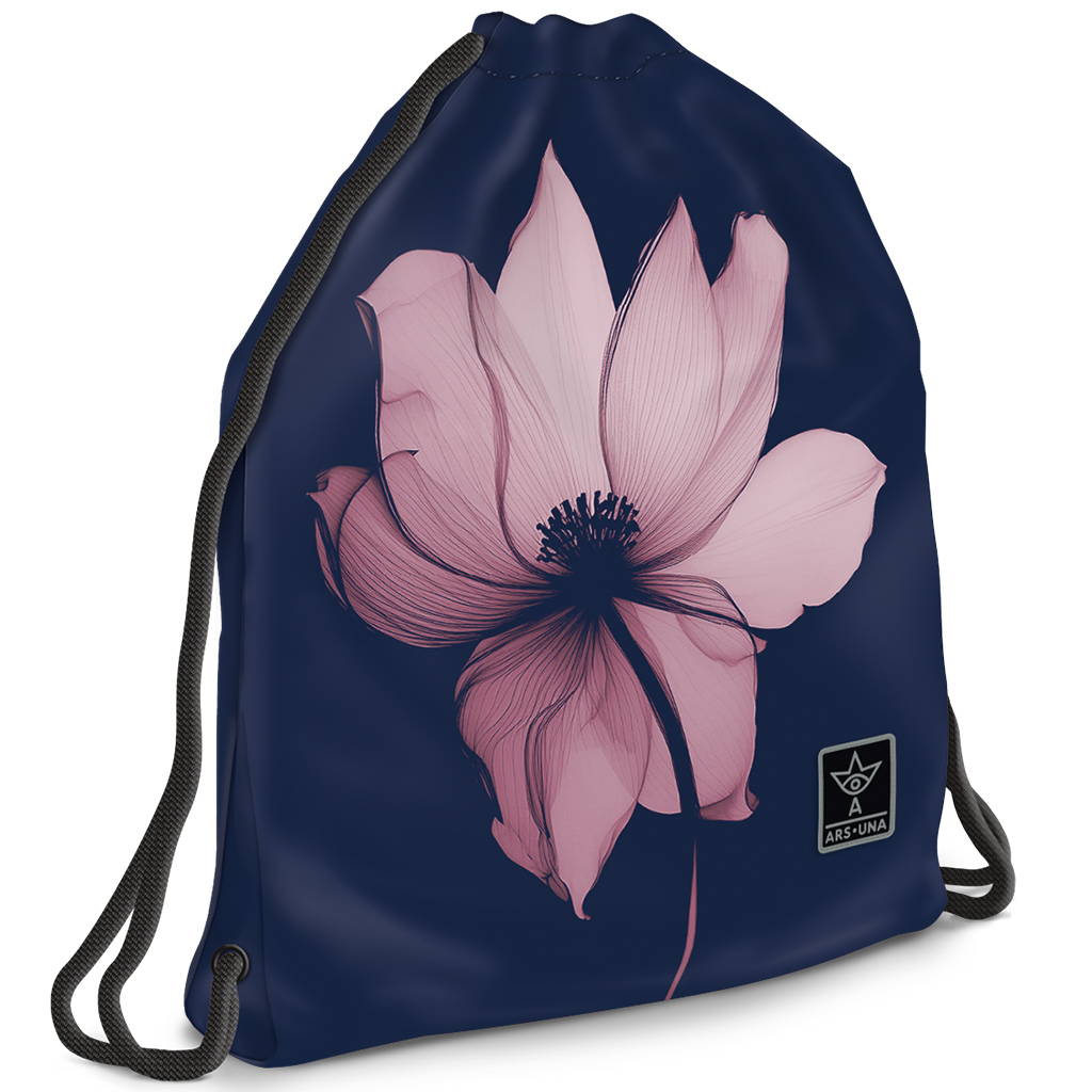 Ars Una: Pink Shade Blumen-Turnbeutel für Teenager, Sportbeutel 37,5x46 cm