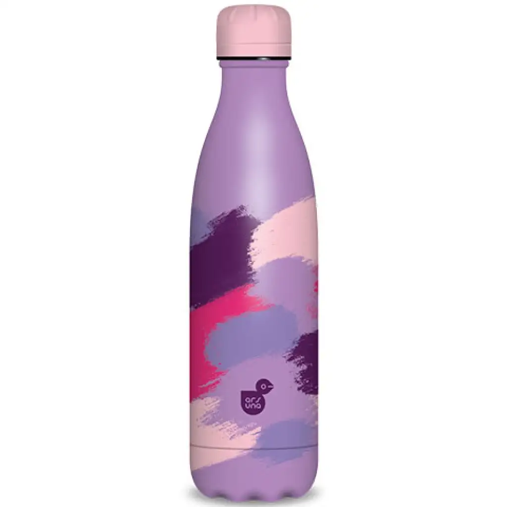 Ars Una: Spotted purple doppelwandige Metallflasche 500ml