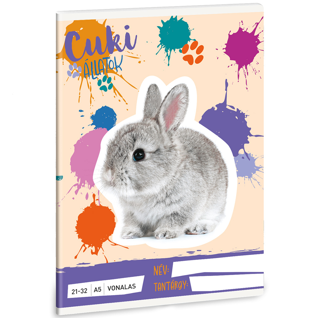 Ars Una: Süße Tiere – Hase liniertes Heft A/5 21-32