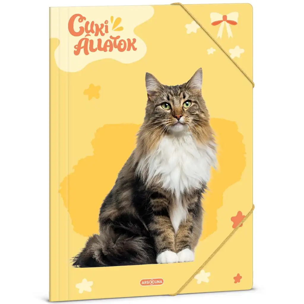 Ars Una: Süße Tiere – Norwegische Waldkatze A4 Gummimappe