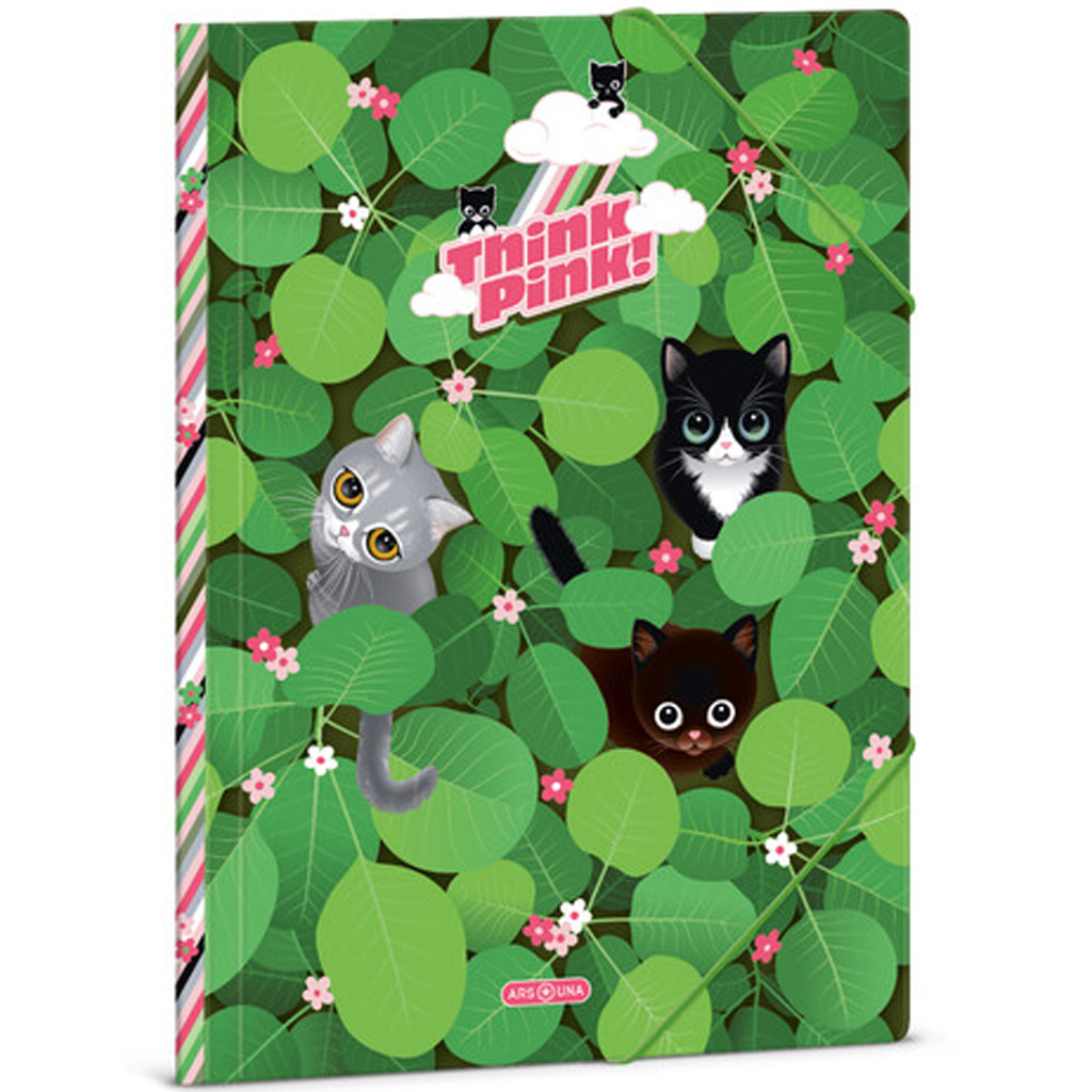 Ars Una: Think Pink A4 Gummibandmappe