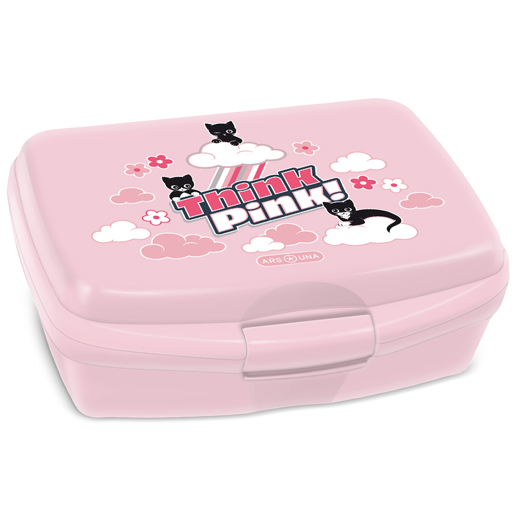 Ars Una: Think Pink rosa Brotdose mit Katze