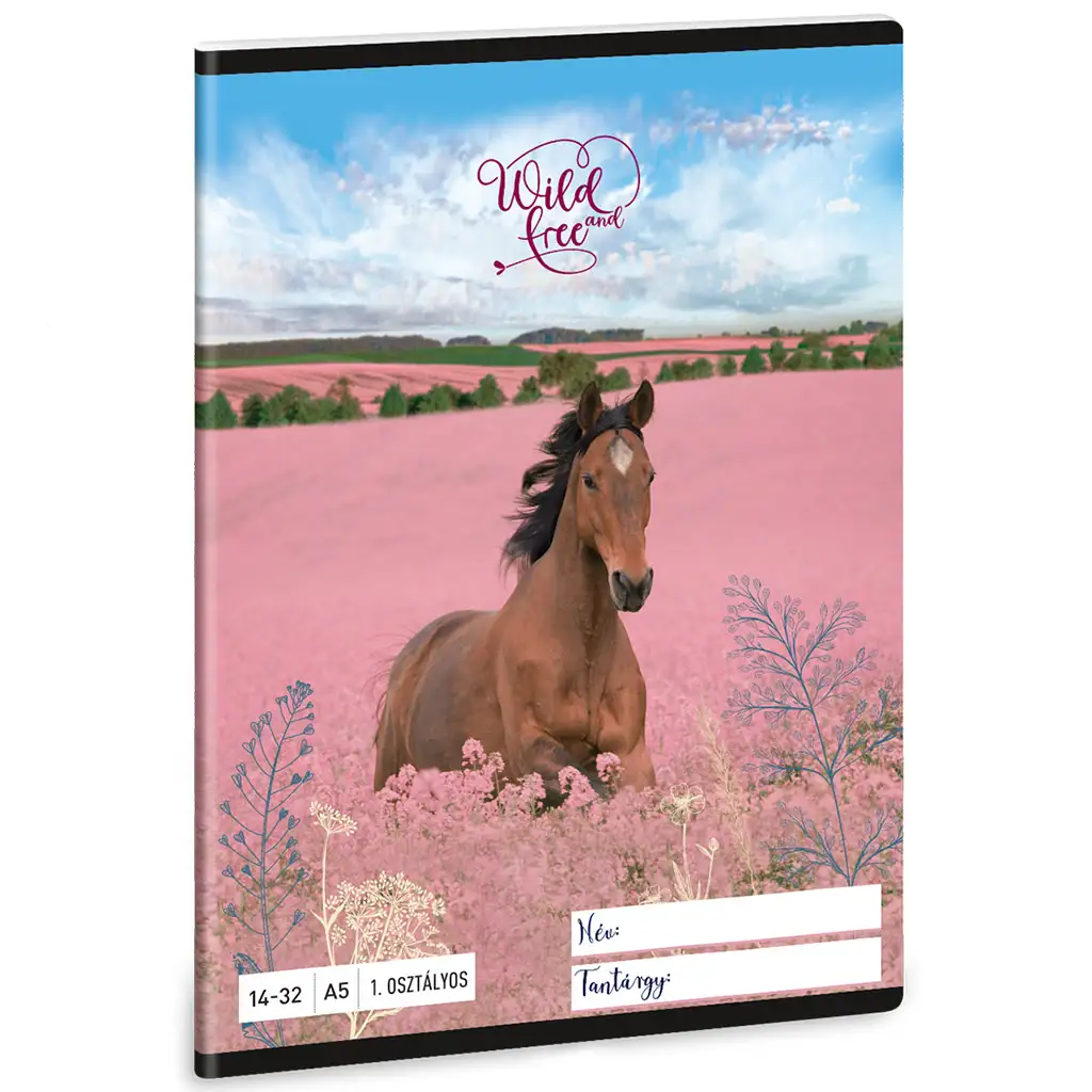 Ars Una: Wild and Free Pferde 1. Klasse liniertes Heft A/5