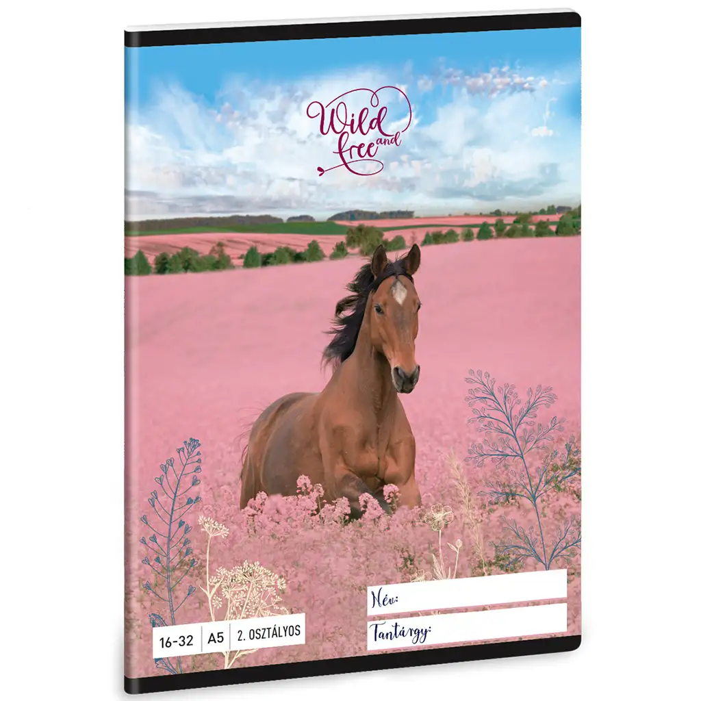 Ars Una: Wild and Free Pferde 2. Klasse liniertes Heft A/5