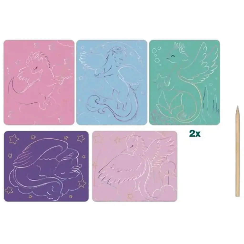 Artissimo: Kratzbilder-Set Drachen - Sycomore kép 2