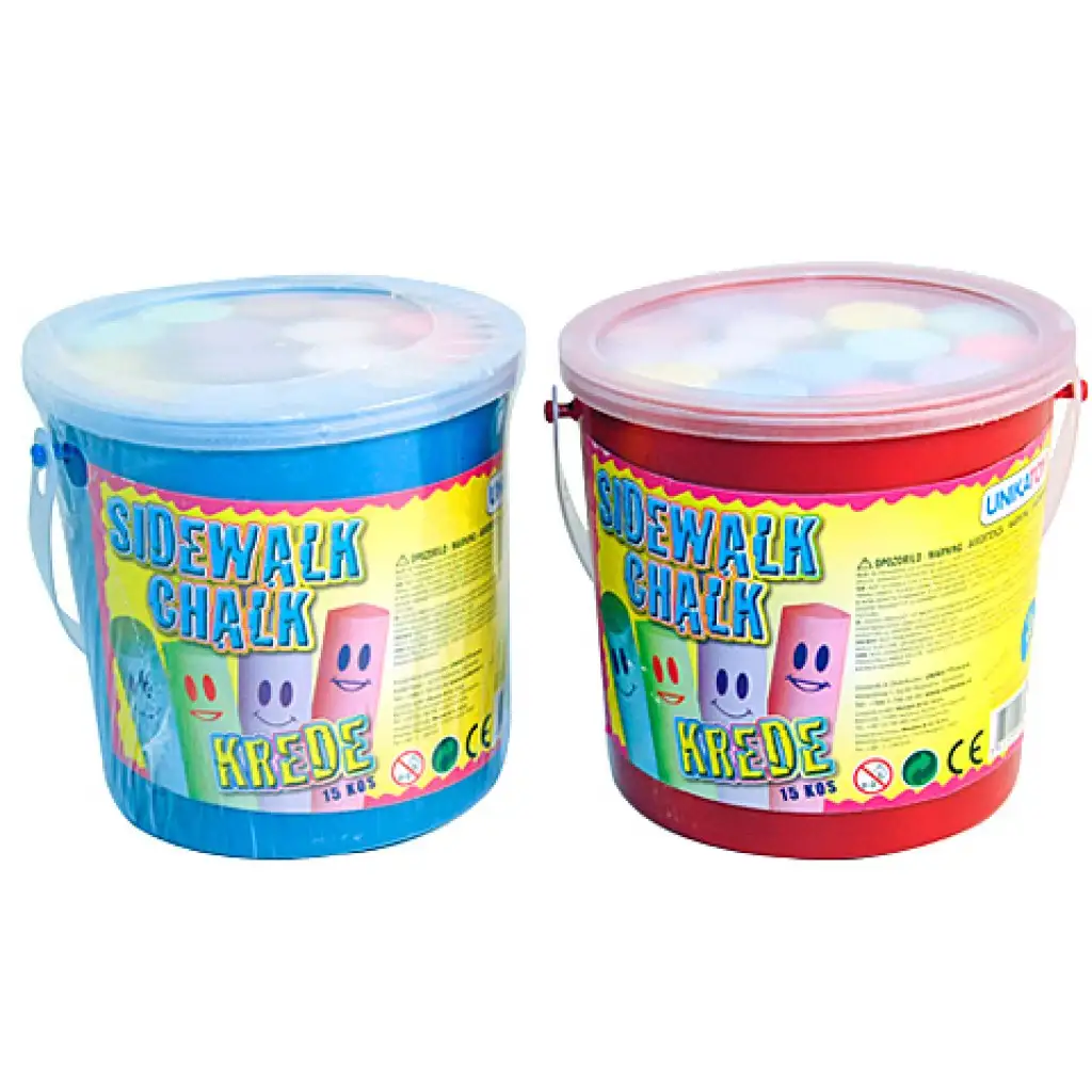 Asphaltkreide im Eimer, 15er-Set kép 3