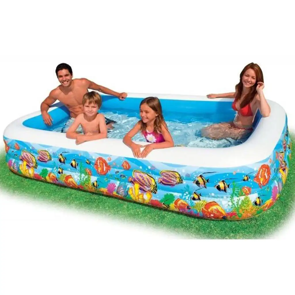 Aufblasbarer Familienpool mit Meeresmuster 305cm - Intex kép 2