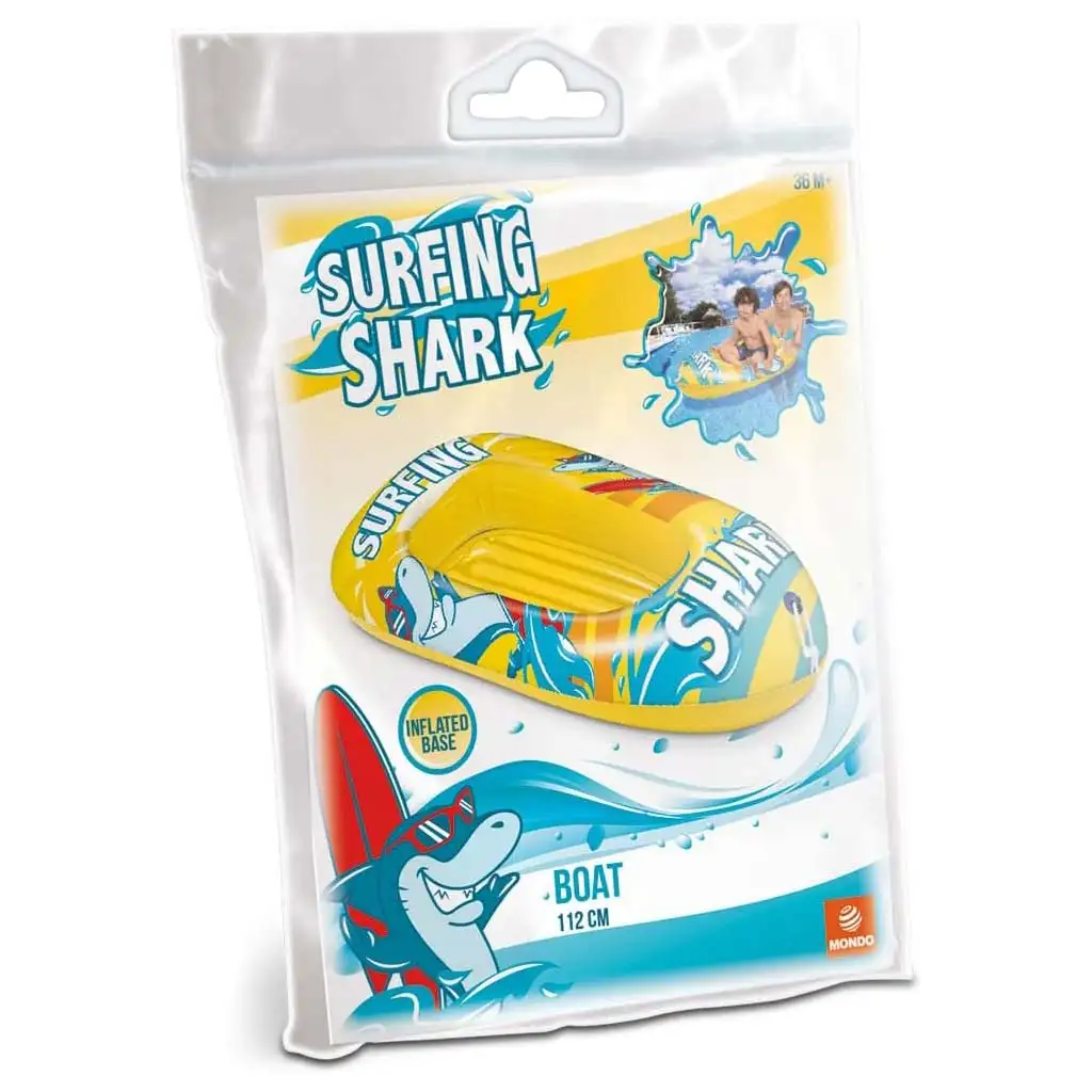 Aufblasbares Boot mit Haifischmuster 112cm - Mondo Toys kép 3