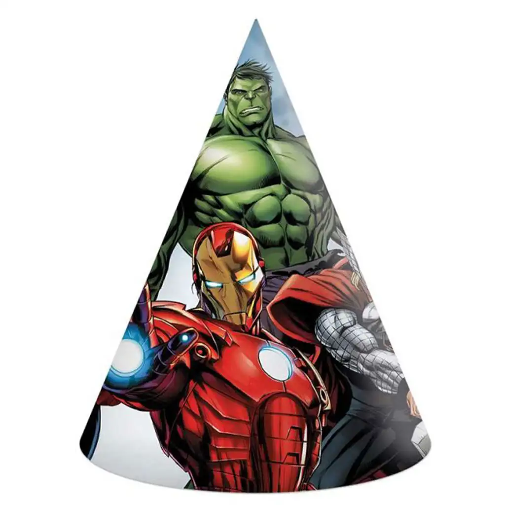 Avengers Papier-Partyhüte 6er-Set