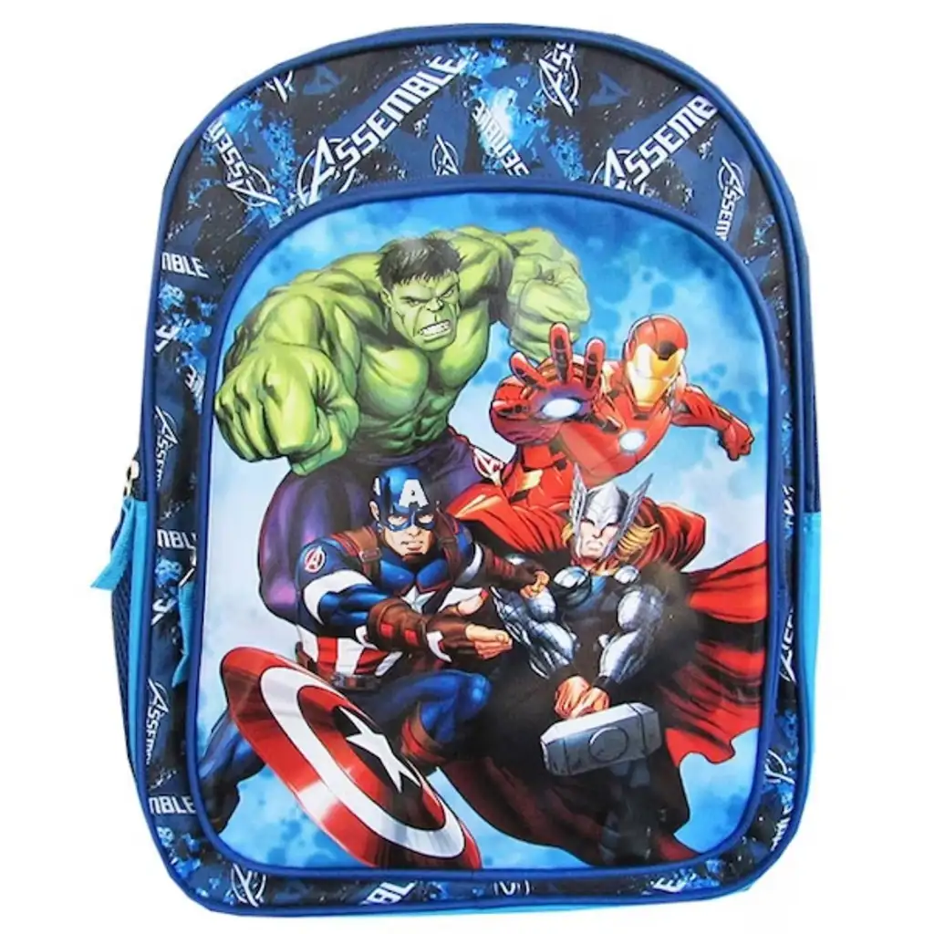 Avengers blauer Schulranzen, Rucksack 37x28x13cm