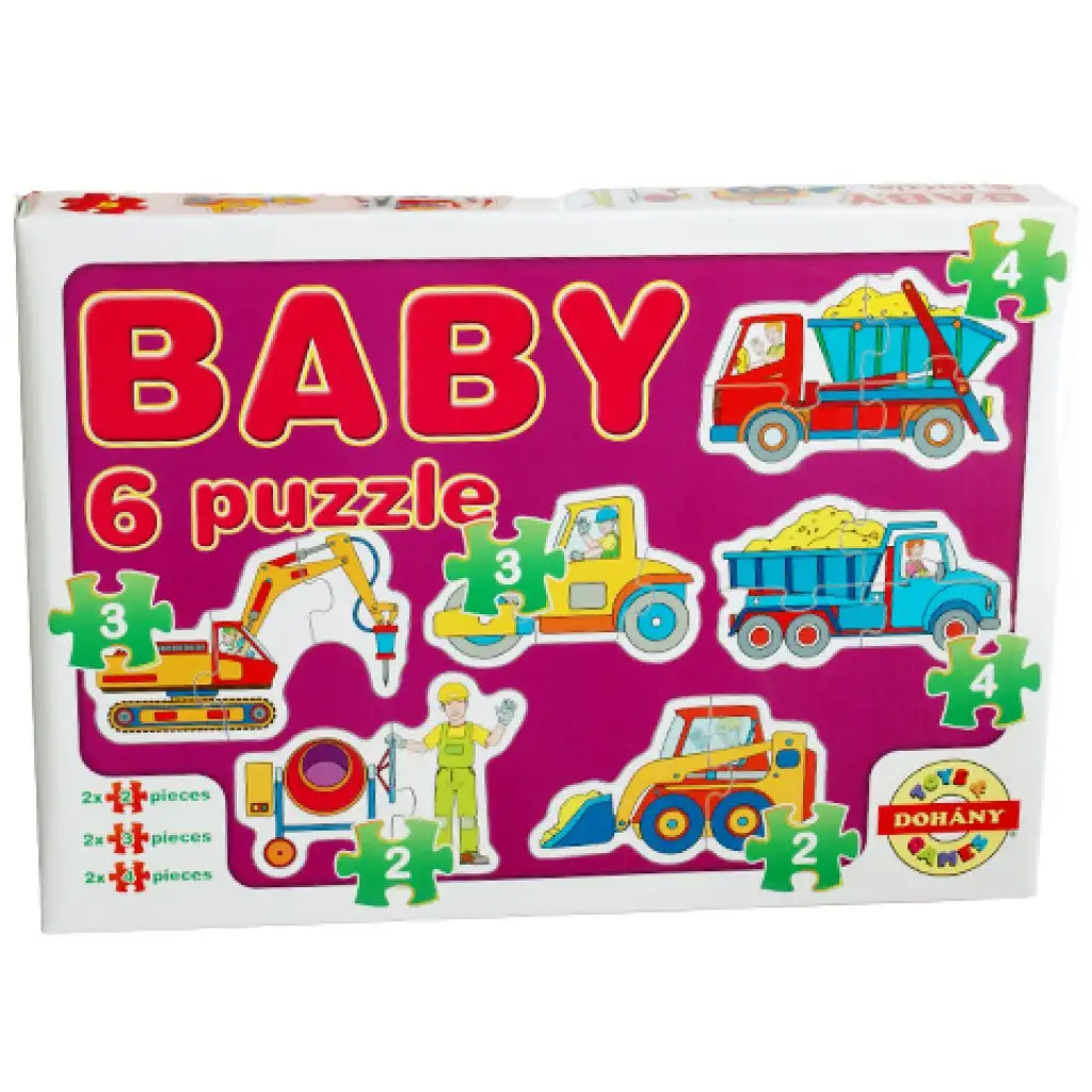 Baby Puzzle Arbeitsmaschinen - D-Toys kép 1