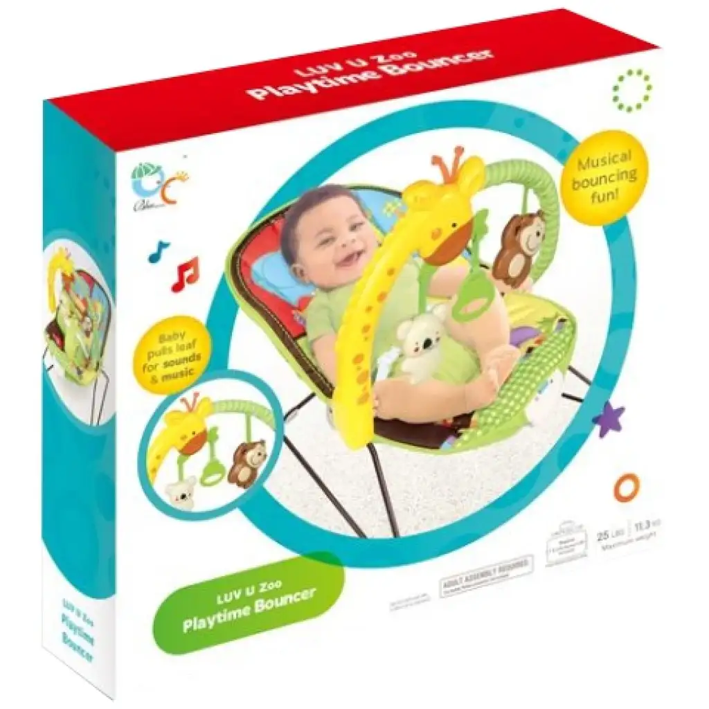 Baby-Sessel mit Giraffenmotiv, Ton und Vibration kép 2