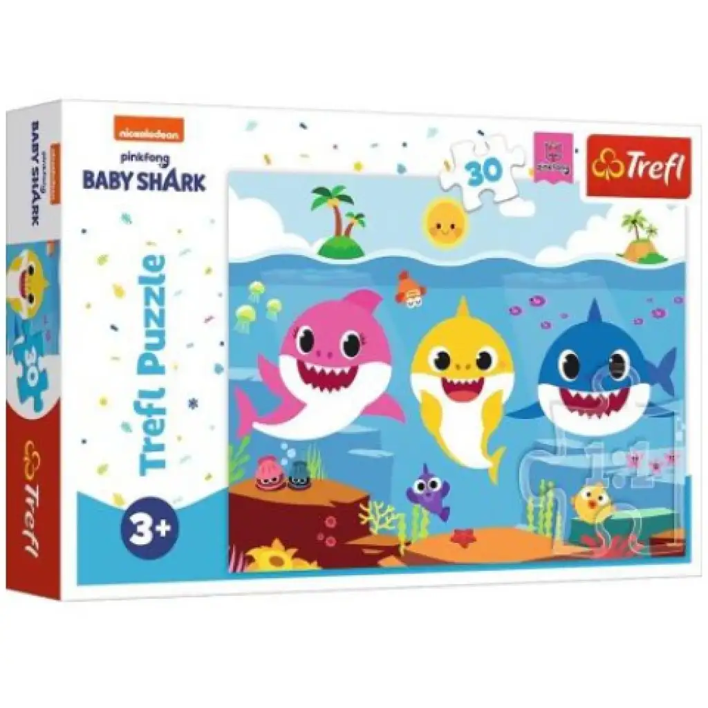 Baby Shark: Unterwasserwelt 30-teiliges Puzzle - Trefl kép 1