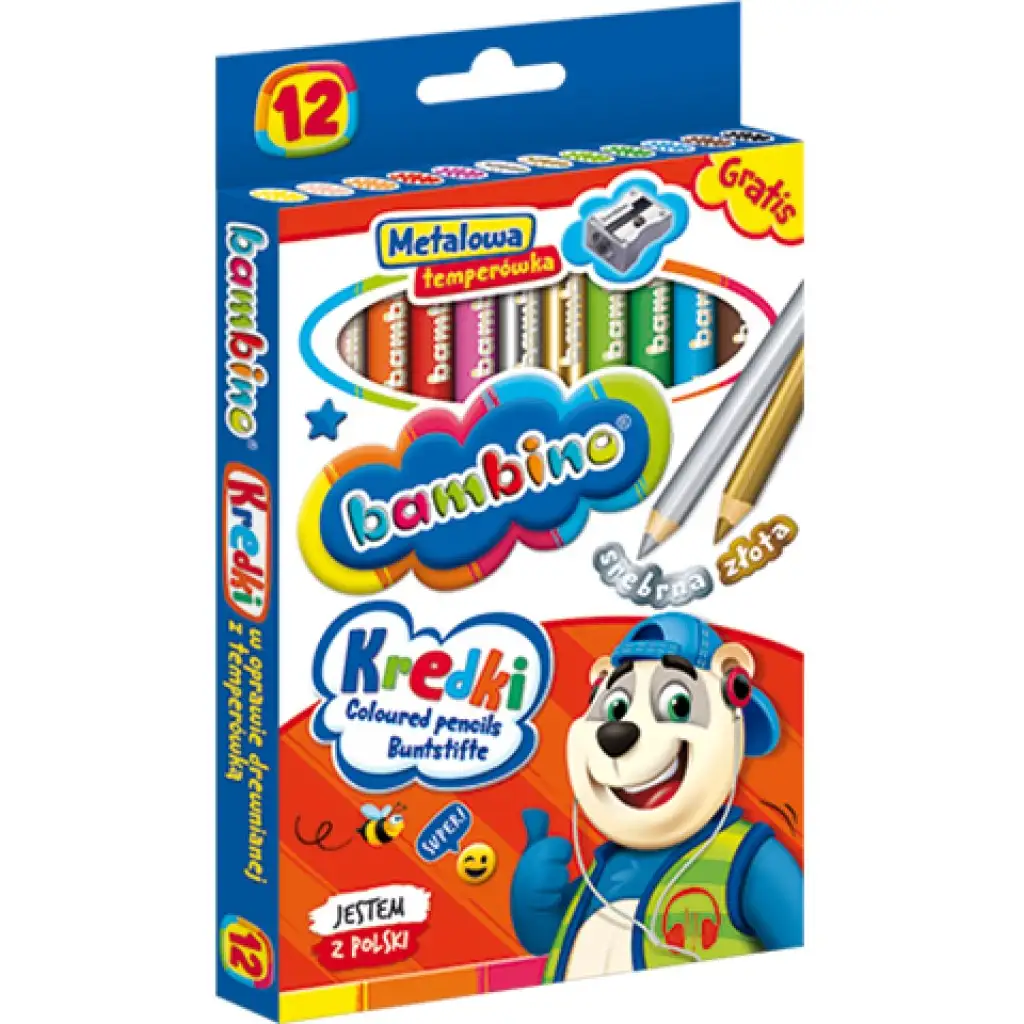 Bambino: Jumbo Buntstifte 12er-Set mit Anspitzer