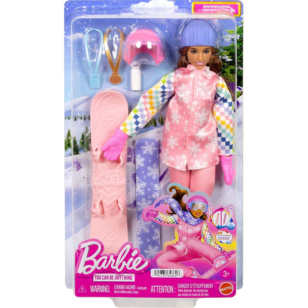 Barbie: 65. Jubiläums-Karrierepuppe – Snowboarderin Puppe – Mattel
