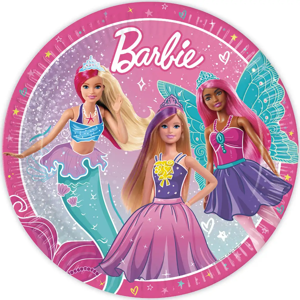 Barbie 8-teiliges Pappteller-Set 23cm