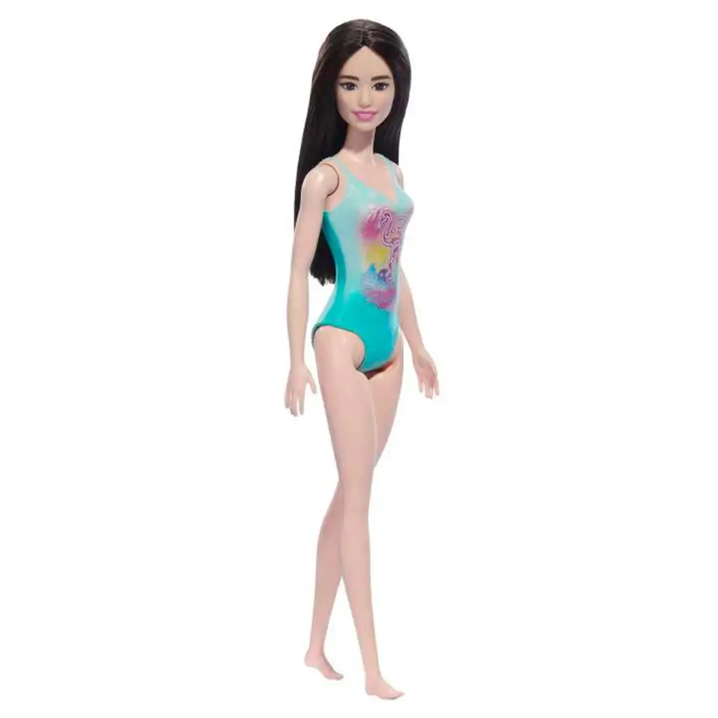 Barbie Beach Puppe in blau gemustertem Badeanzug - Mattel kép 2