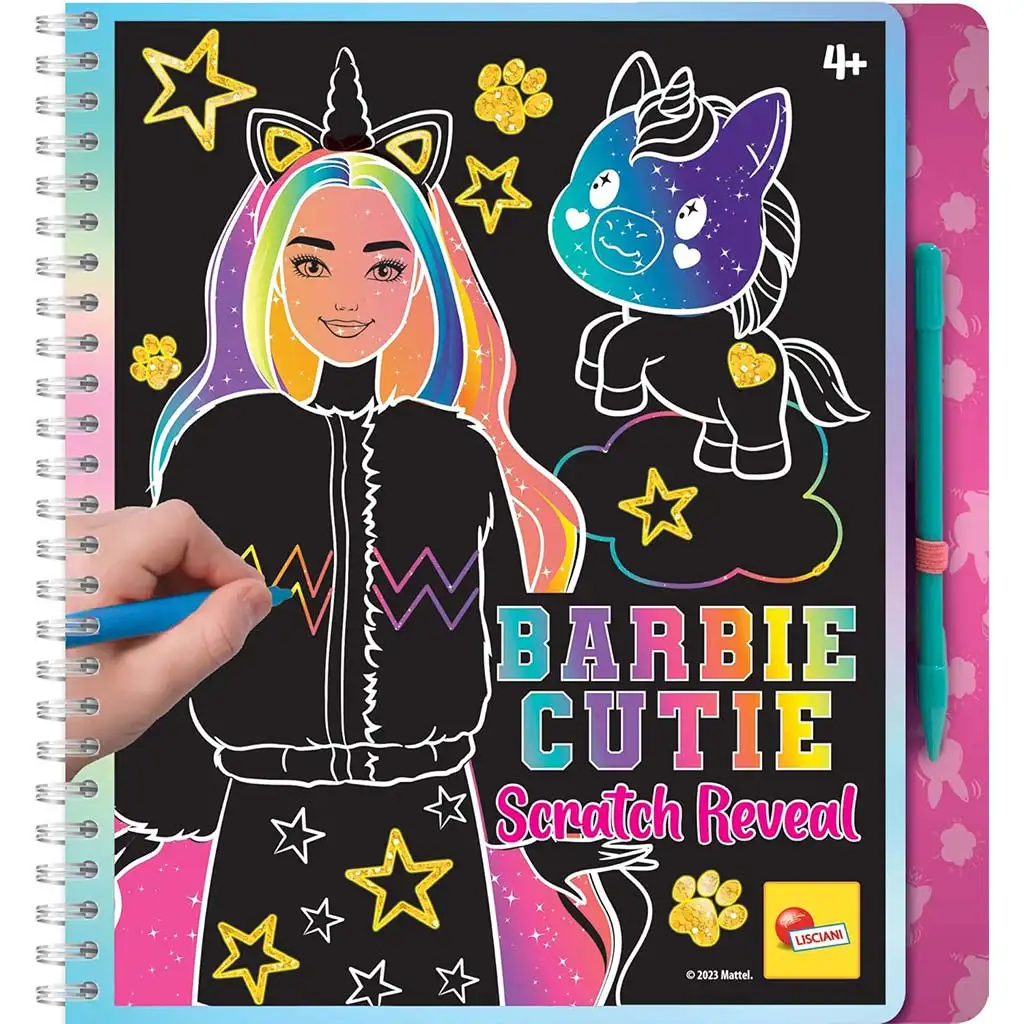 Barbie Cutie Kratzbild-Set mit 44 Seiten – Lisciani