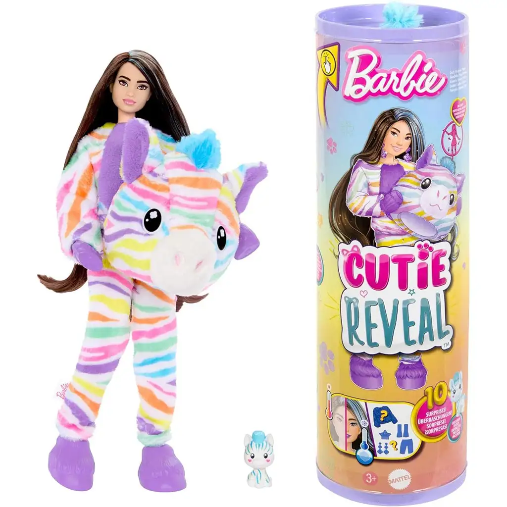Barbie: Cutie Reveal Überraschungspuppe - Zebra - Mattel kép 2