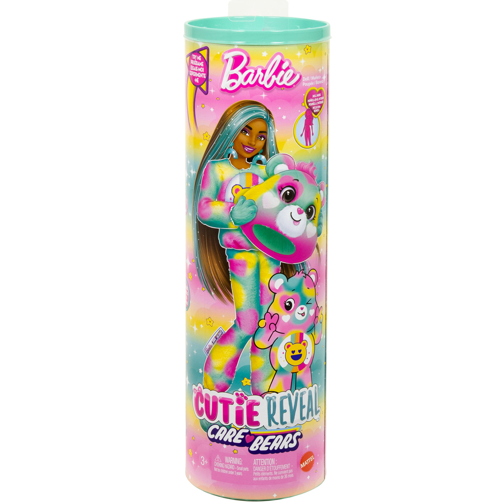 Barbie: Cutie Reveal Überraschungspuppe Glücksbärchis Serie 2 – Good Vibes Bär – Mattel