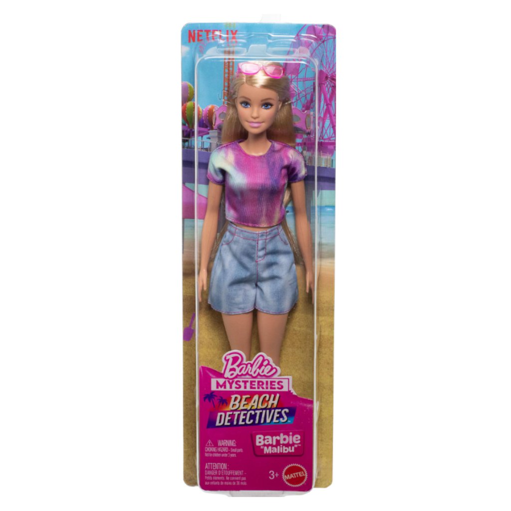 Barbie Geheimnisse: Stranddetektive Malibu Puppe – Mattel