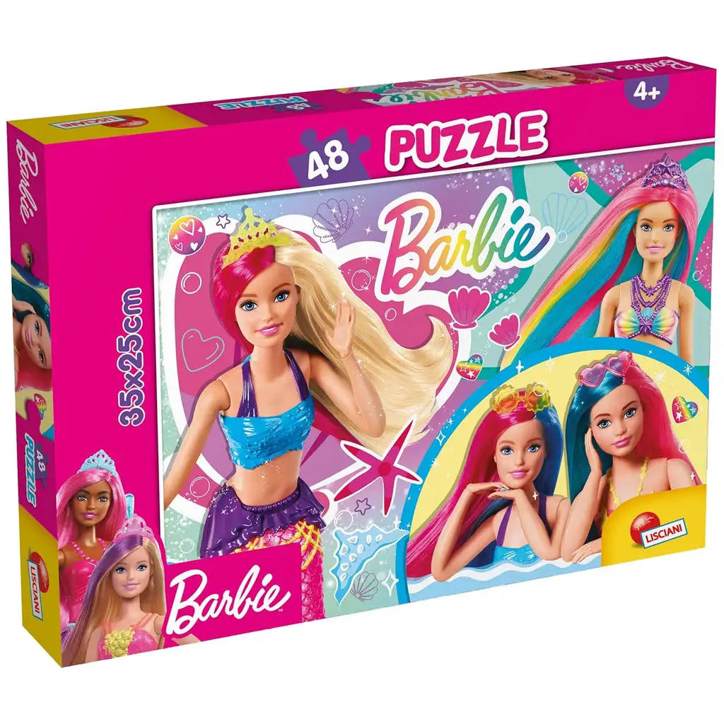 Barbie Magische Meerjungfrauen-Freunde 48-teiliges Puzzle 35x25cm – Lisciani