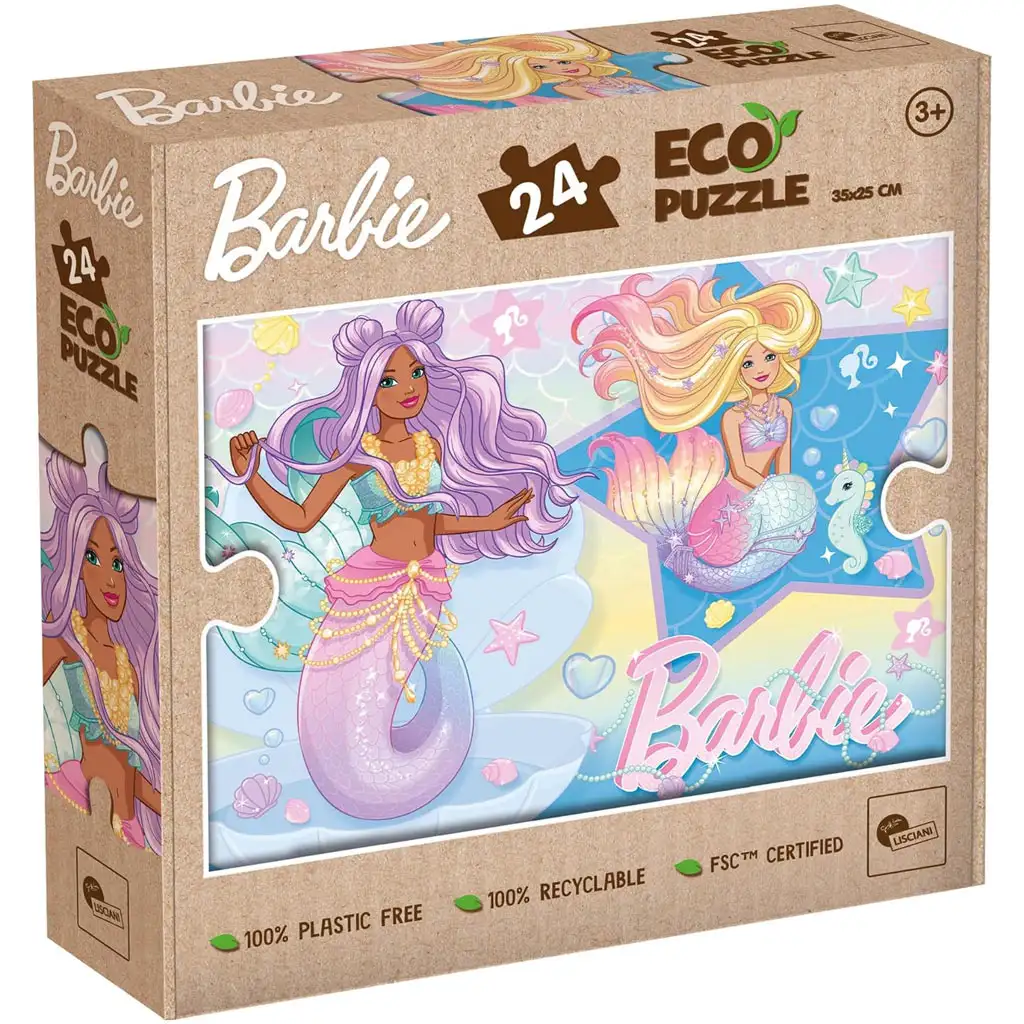 Barbie Meerjungfrau Freundinnen 24-teiliges Eco Mini Puzzle 35x25cm - Lisciani