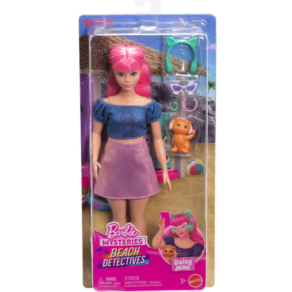 Barbie Mysteries: Stranddetektive – Daisy Puppe mit Zubehör – Mattel