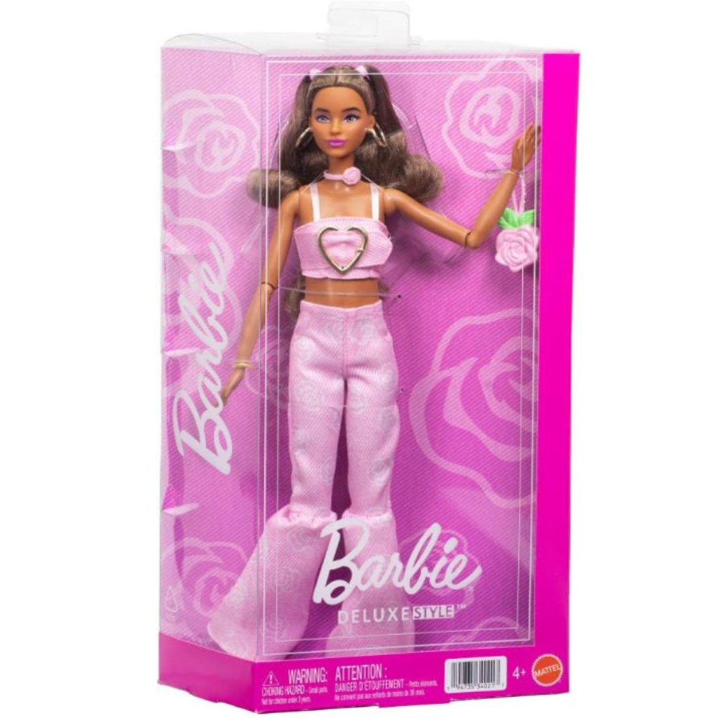 Barbie: Trendige Freundinnen-Puppe im Kleid mit Rosenmuster – Mattel