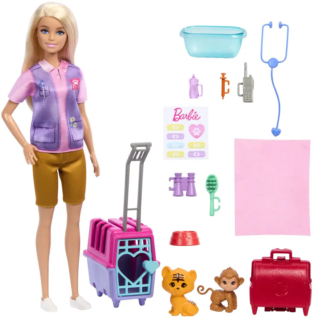 Barbie: Wildtier-Rettungskarrierepuppe mit Zubehör - Mattel kép 4