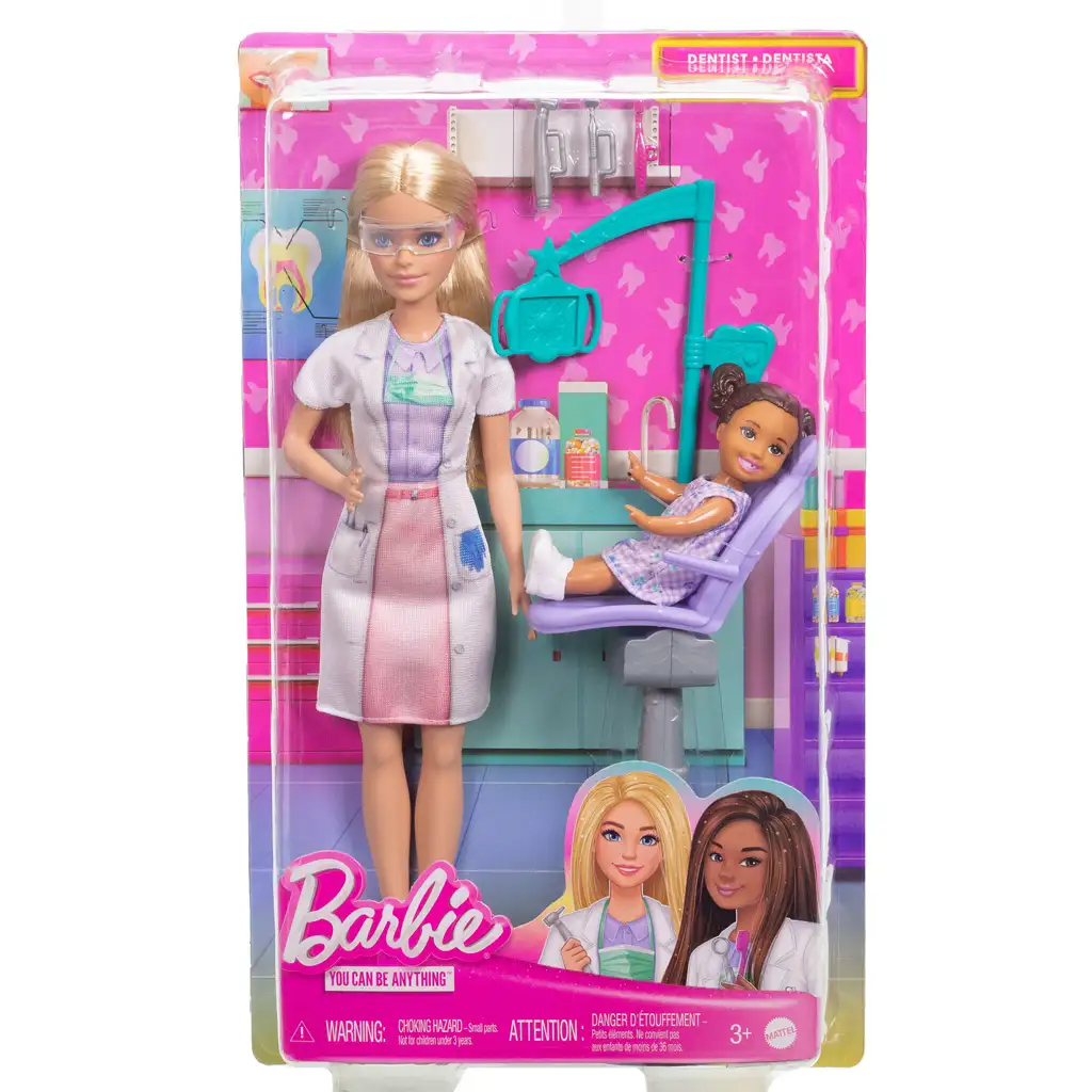 Barbie blonde Zahnärztin Karrierepuppe Spielset - Mattel kép 1