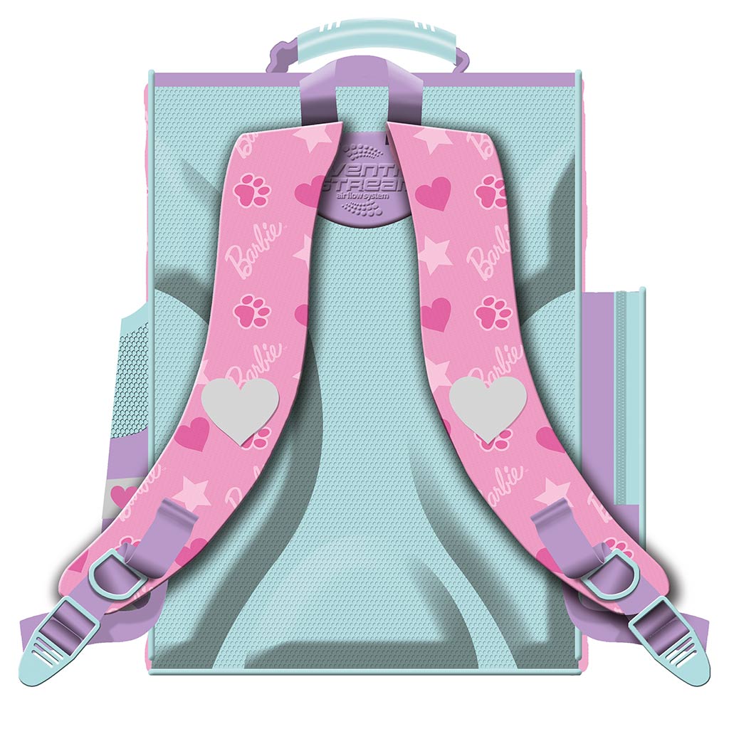 Barbie ergonomischer Schulranzen, Rucksack 35,5x27,5x16cm kép 2